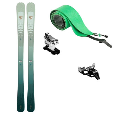 SKIALP SET -Lyže Rossignol Escaper W 80 Open + vázání Look ST 10 Black/White  + pásy Rossignol L2 Skin Escaper 80 / 80 Pro-copy